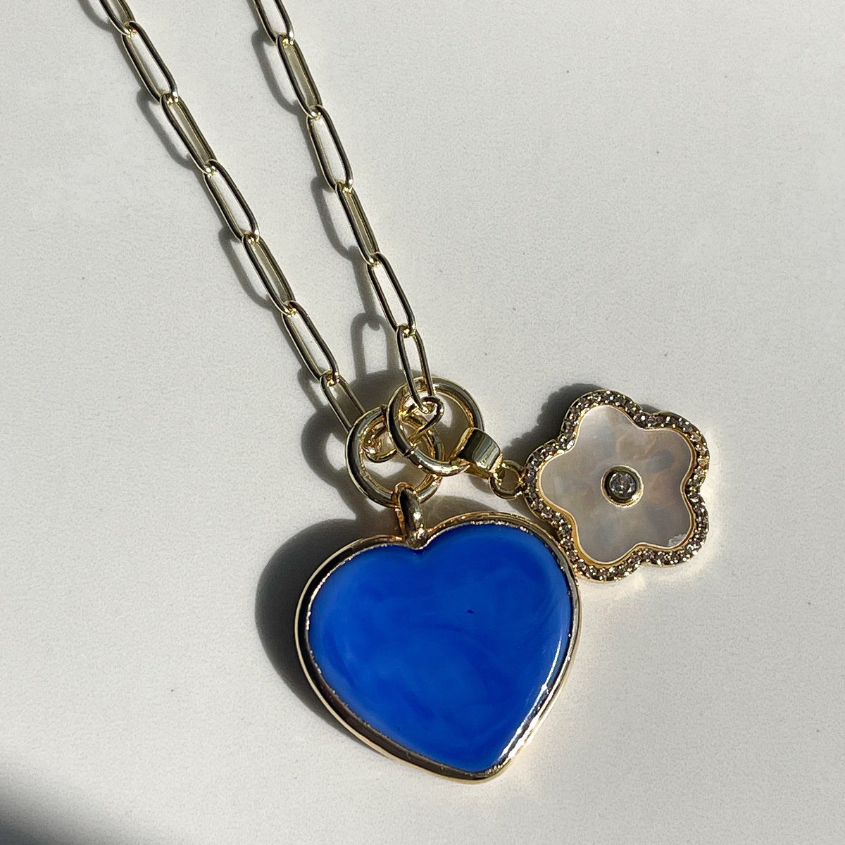 Murano Glass Heart Charm | Indigo | Medium