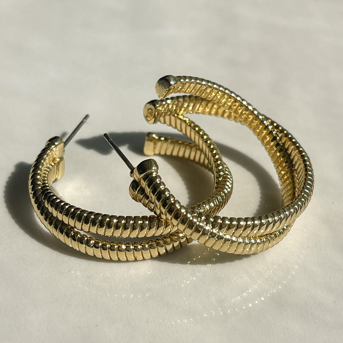 Elise Hoop Earrings - Gold