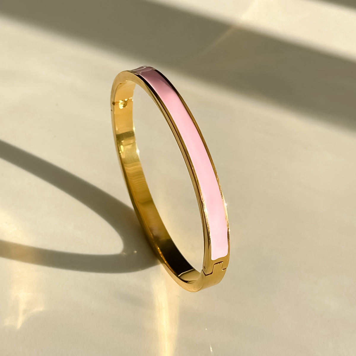 Enamel Cuff - Pastel Pink