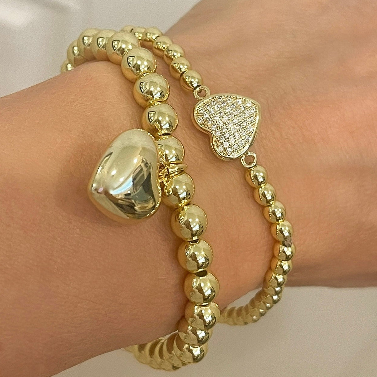 Pavé Heart Bauble Bracelet