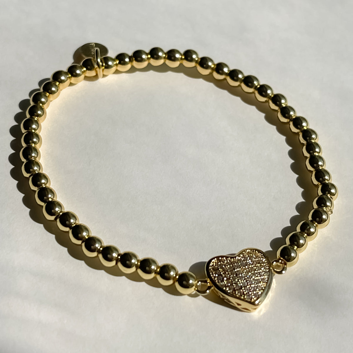 Pavé Heart Bauble Bracelet