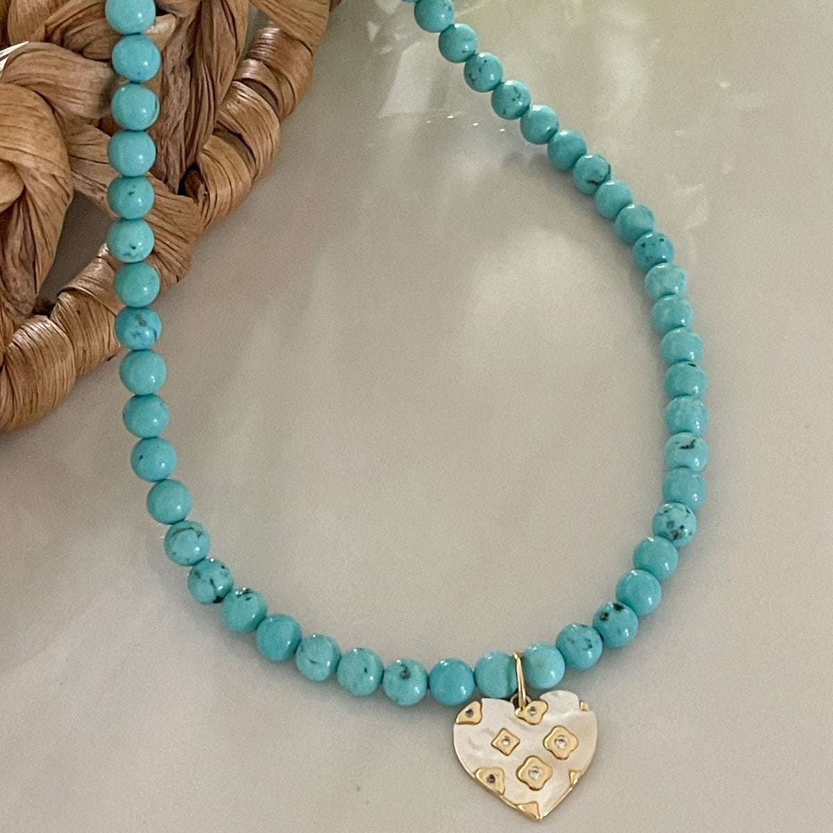 Kali Natural Turquoise Candy Necklace