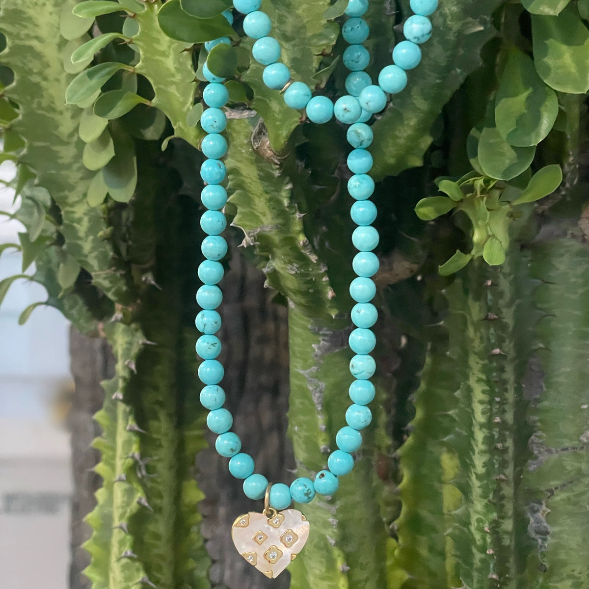 Kali Natural Turquoise Candy Necklace