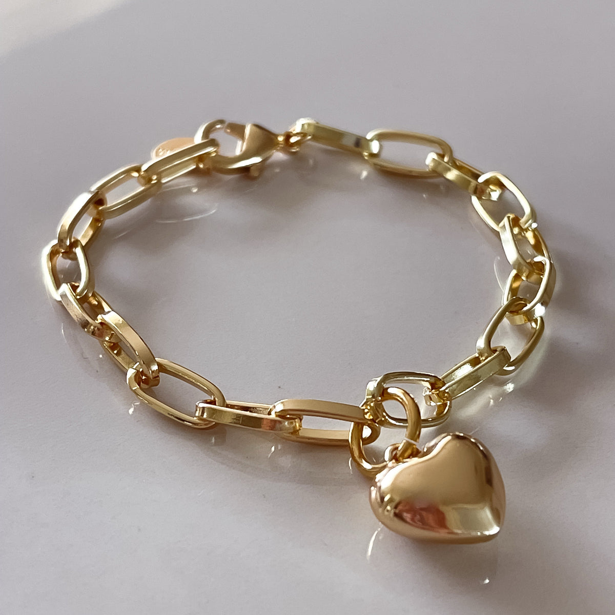 Puffy Bauble Heart Love Bracelet