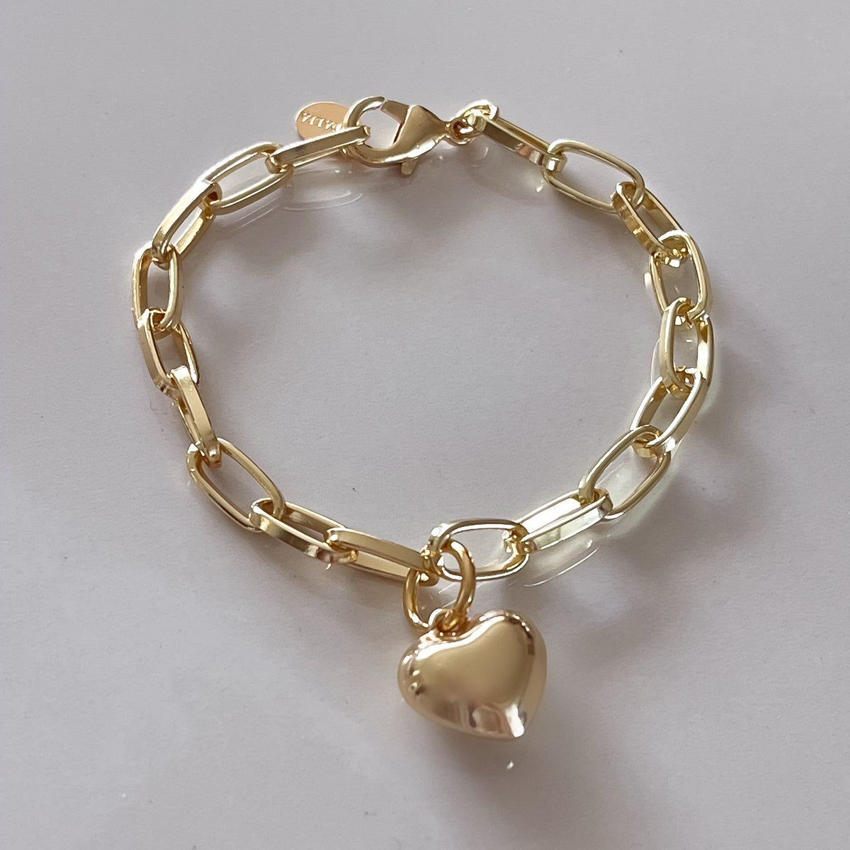 Puffy Bauble Heart Love Bracelet